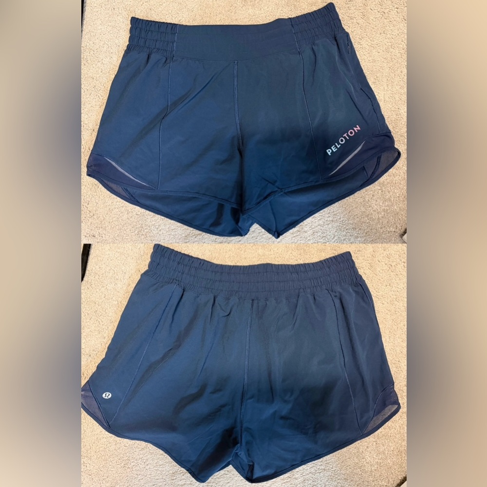 Peloton x Lululemon Women's Hotty Hot High Rise 4” - size 8. Like new condition